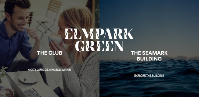 Web homepage Elm Park &amp; Seamark page no frame
